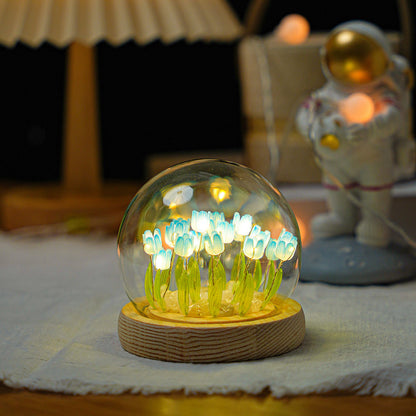 Tulip Night Light Decorative Home Gift with LED Base