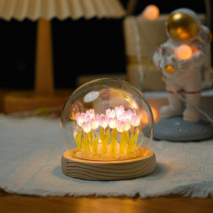 Tulip Night Light Decorative Home Gift with LED Base