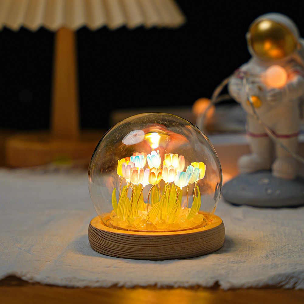 Tulip Night Light Decorative Home Gift with LED Base