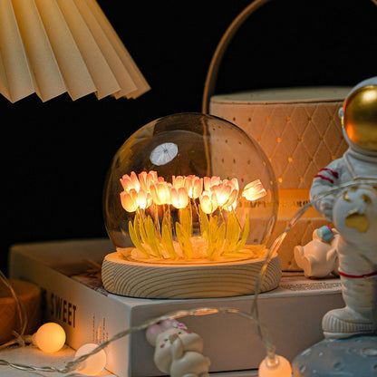 Tulip Night Light Decorative Home Gift with LED Base
